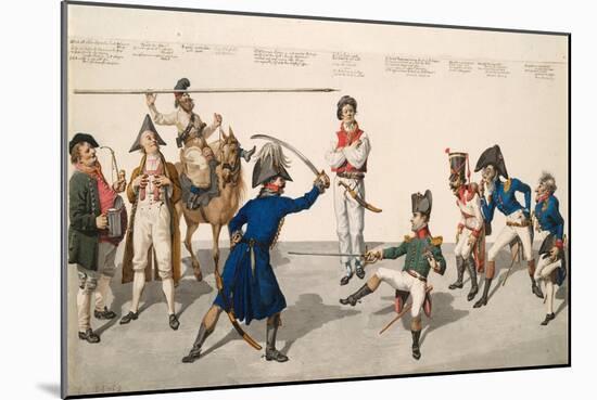 Fencing Lesson, 1814-Johann Gottfried Schadow-Mounted Giclee Print