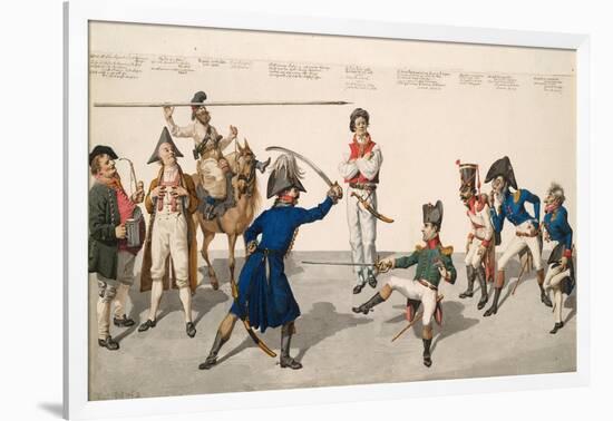 Fencing Lesson, 1814-Johann Gottfried Schadow-Framed Giclee Print