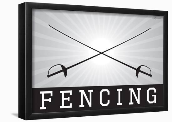 Fencing Sports Poster Print-null-Framed Poster