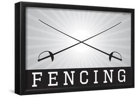 Fencing Sports Poster Print-null-Framed Poster