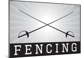 Fencing Sports Poster Print-null-Mounted Poster