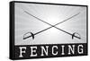 Fencing Sports Poster Print-null-Framed Stretched Canvas