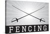 Fencing Sports Poster Print-null-Stretched Canvas