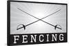 Fencing Sports Poster Print-null-Framed Poster