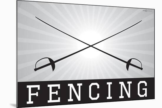 Fencing Sports Poster Print-null-Mounted Poster