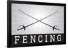 Fencing Sports Poster Print-null-Framed Poster