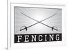 Fencing Sports-null-Framed Art Print