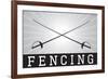 Fencing Sports-null-Framed Art Print