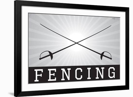 Fencing Sports-null-Framed Art Print