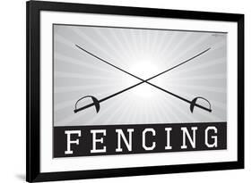 Fencing Sports-null-Framed Art Print