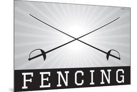 Fencing Sports-null-Mounted Art Print