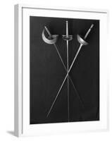 Fencing Weapons: Epee, Foil, Sabre-null-Framed Photographic Print