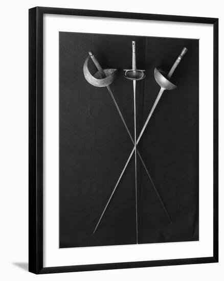 Fencing Weapons: Epee, Foil, Sabre-null-Framed Photographic Print