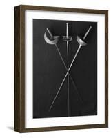 Fencing Weapons: Epee, Foil, Sabre-null-Framed Photographic Print