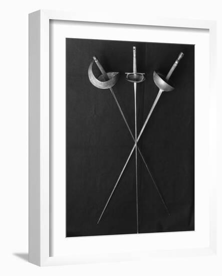 Fencing Weapons: Epee, Foil, Sabre-null-Framed Photographic Print