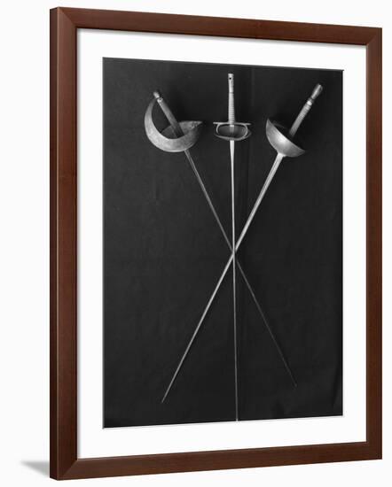 Fencing Weapons: Epee, Foil, Sabre-null-Framed Photographic Print