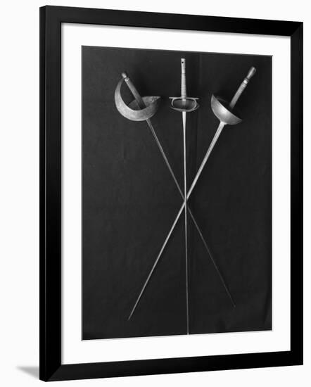 Fencing Weapons: Epee, Foil, Sabre-null-Framed Photographic Print