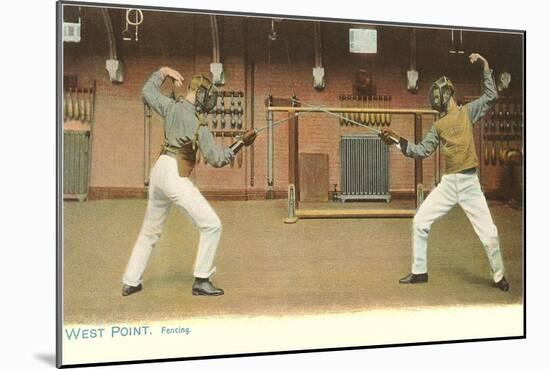 Fencing, West Point, New York-null-Mounted Art Print