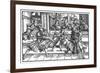 Fencing with Daggers-Tobias Stimmer-Framed Art Print