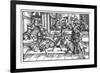 Fencing with Daggers-Tobias Stimmer-Framed Art Print