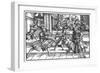 Fencing with Daggers-Tobias Stimmer-Framed Art Print