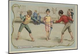 Fencing-null-Mounted Giclee Print