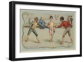 Fencing-null-Framed Premium Giclee Print