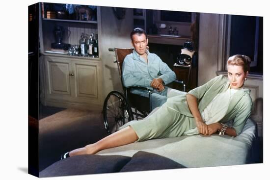 Fenetre sur cour REAR WINDOW by AlfredHitchcock with James Stewart and Grace Kelly, 1954 (photo)-null-Stretched Canvas