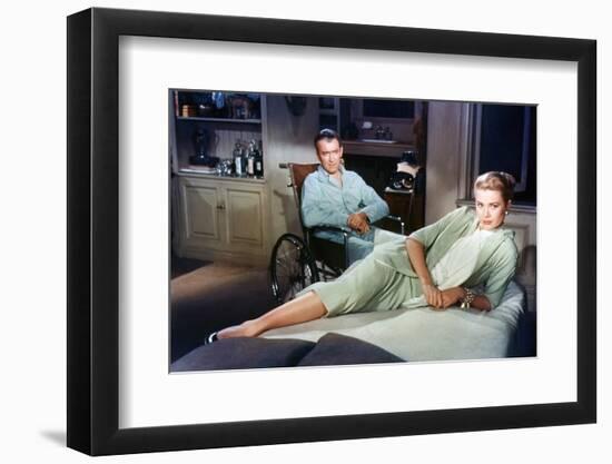 Fenetre sur cour REAR WINDOW by AlfredHitchcock with James Stewart and Grace Kelly, 1954 (photo)-null-Framed Photo