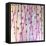 Feng Shui Cane Magenta-Herb Dickinson-Framed Stretched Canvas