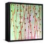 Feng Shui Cane Red-Herb Dickinson-Framed Stretched Canvas