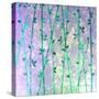 Feng Shui Cane Teal-Herb Dickinson-Stretched Canvas