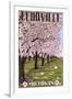 Fennville, Michigan - Cherry Orchard in Blossom-Lantern Press-Framed Art Print