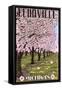 Fennville, Michigan - Cherry Orchard in Blossom-Lantern Press-Framed Stretched Canvas