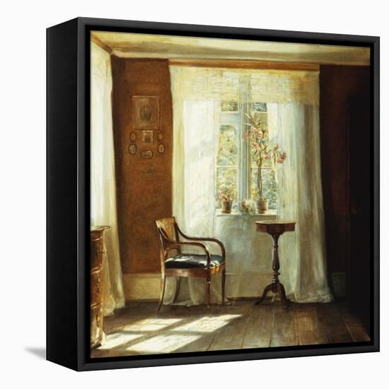 Fensterplatz Im Hause Des Kuenstlers in Lyngby-Carl Holsoe-Framed Stretched Canvas