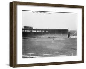 Fenway Boston Red Sox Baseball Field View Photograph - Boston, MA-Lantern Press-Framed Art Print