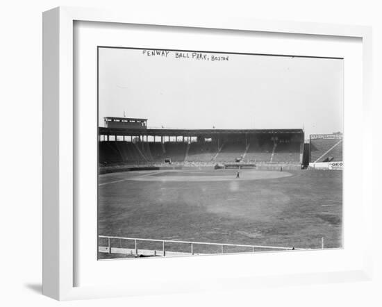 Fenway Boston Red Sox Baseball Field View Photograph - Boston, MA-Lantern Press-Framed Art Print