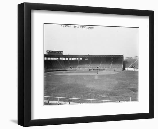 Fenway Boston Red Sox Baseball Field View Photograph - Boston, MA-Lantern Press-Framed Art Print