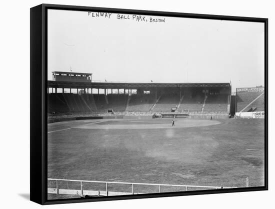 Fenway Boston Red Sox Baseball Field View Photograph - Boston, MA-Lantern Press-Framed Stretched Canvas