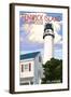 Fenwick Island, Delaware - Lighthouse-Lantern Press-Framed Art Print