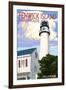 Fenwick Island, Delaware - Lighthouse-Lantern Press-Framed Art Print