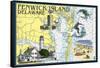 Fenwick Island, Delaware - Nautical Chart-Lantern Press-Framed Stretched Canvas