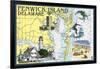 Fenwick Island, Delaware - Nautical Chart-Lantern Press-Framed Art Print