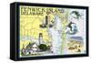 Fenwick Island, Delaware - Nautical Chart-Lantern Press-Framed Stretched Canvas