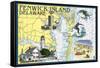 Fenwick Island, Delaware - Nautical Chart-Lantern Press-Framed Stretched Canvas