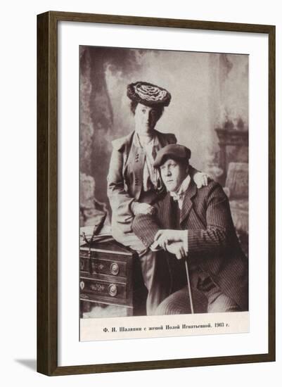 Feodor Chaliapin with His Wife Iola, 1903-null-Framed Giclee Print