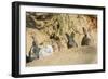 Feral Domestic Rabbit (Oryctolagus Cuniculus) Babies Resting Near Burrow-Yukihiro Fukuda-Framed Photographic Print