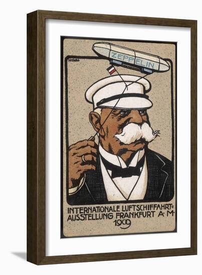 Ferdinand Adolf August Heinrich Graf Von Zeppelin German Soldier Aviator and Airship Constructor-H. Roth-Framed Art Print