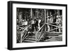 Ferdinand De Lesseps (1805-1894) and His Retinue Visiting the Works of Panama Canal., 1887-null-Framed Giclee Print