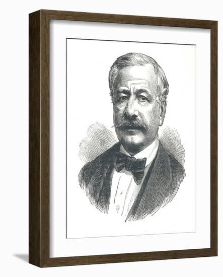 Ferdinand De Lesseps, French Diplomat and Later Developer of the Suez Canal, 1893-null-Framed Giclee Print